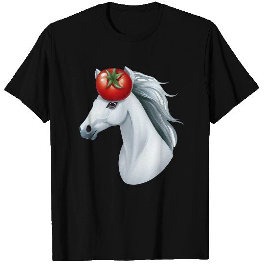 Horse Head Tomato - Creative Horse & Vegetable T Shirts