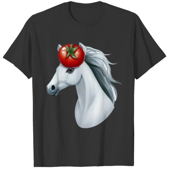 Horse Head Tomato - Creative Horse & Vegetable T Shirts