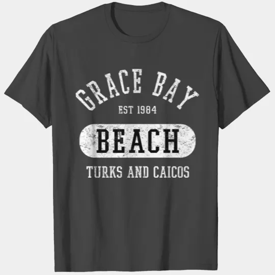 College Style Grace Bay Turks Caicos Distressed T Shirts