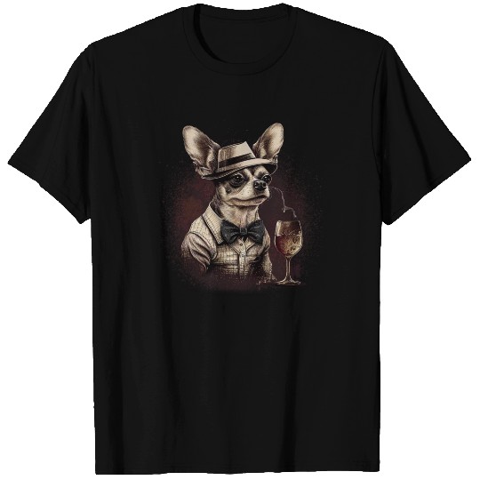 Chihuahua - France French Wine Cute Dog Souvenir T Shirts