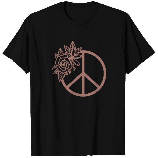 Floral flower peace T Shirts