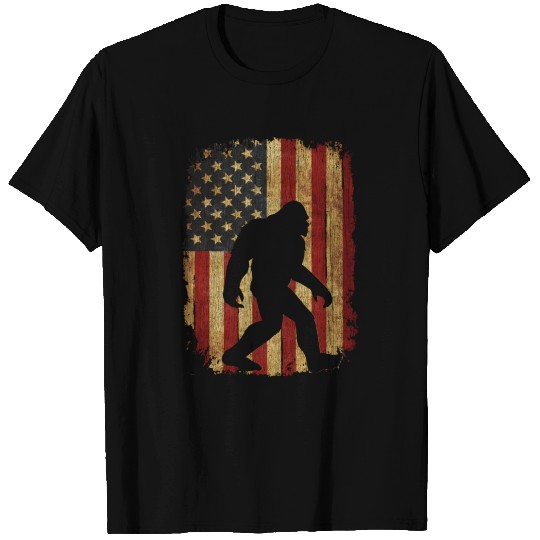 Us Flag Bigfoot Hide And Seek Champion Bigfoot T Shirts