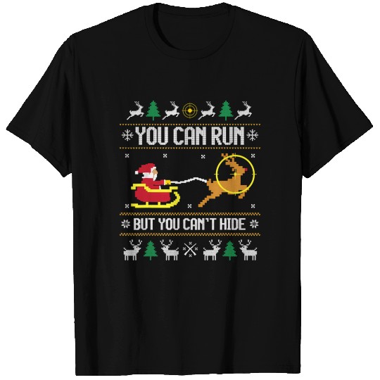 Deer Hunting Santa Hunter Ugly T Shirts