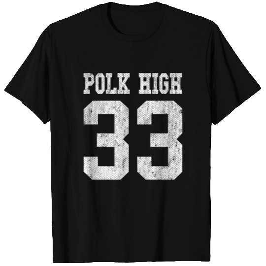 Polk High School Football Jersey 33 Aged Look T Shirts