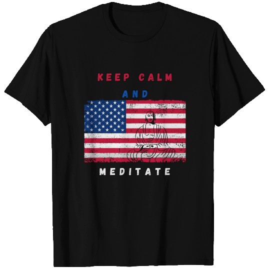 Independence Day Buddha Meditation T Shirts