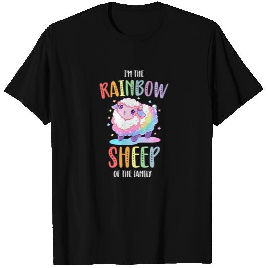 Rainbow Sheep LGBTQ Transgender Pride Community T Shirts