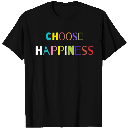 Choose Happiness Blck yellow T Shirts