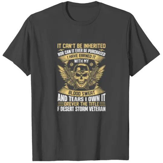 Desert Storm Operation Veteran American T Shirts
