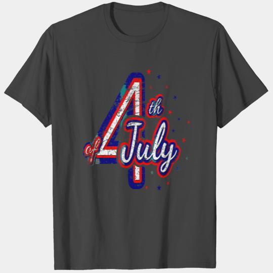 4th July Independence Day United States Vintage Di T Shirts
