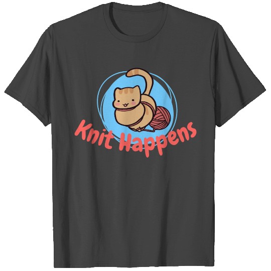 Knit Happens Silly Cat T Shirts