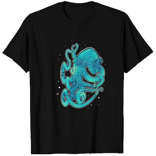 Blue Green Octopus T Shirts