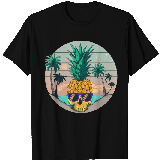Summer Pineapple Skull T Shirts