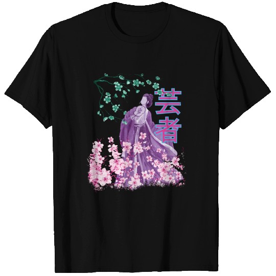 Retro Japanese Geisha 80s Vaporwave T Shirts