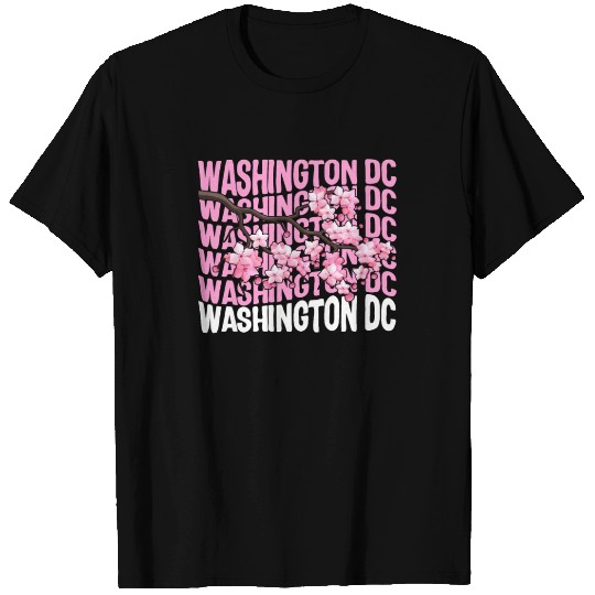 Washington DC T Shirts, Cherry Blossom Floral Pop