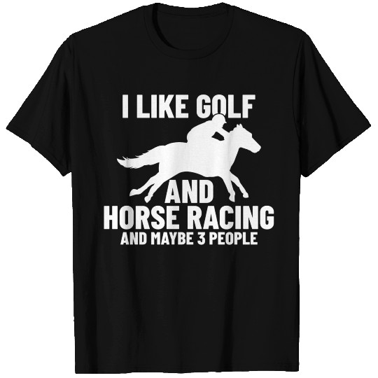 Horse Racing Golf Horse Racer yellow T Shirts