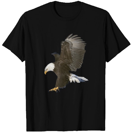American Bald Eagle Swooping Photo Portrait T Shirts