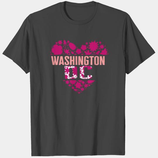 Washington DC T Shirts, Cherry Blossom Heart Floral