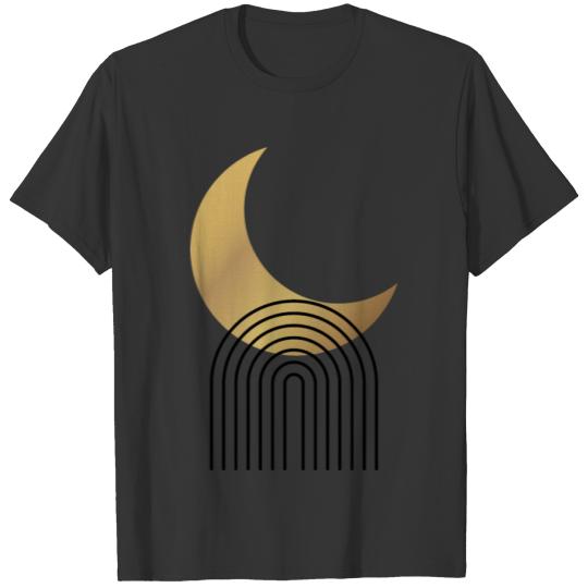 Abstract Golden Moon T Shirts