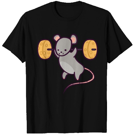 Cute Gym Rat Cheese Squat T Shirts
