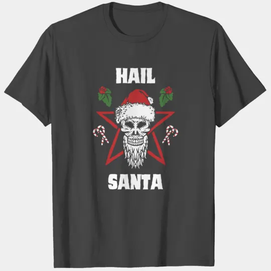 Hail Santa Funny Christmas Design For People Who T Shirts