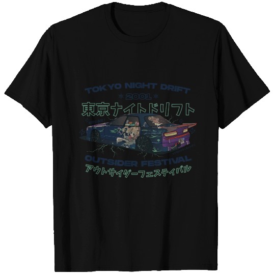 Tokyo Night Drift 2001 Outsider Festival (Blue) T Shirts
