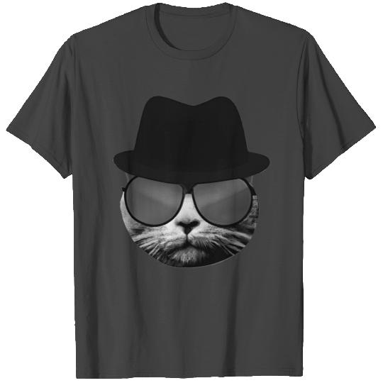 Blues Cat 2 Grayscale T Shirts