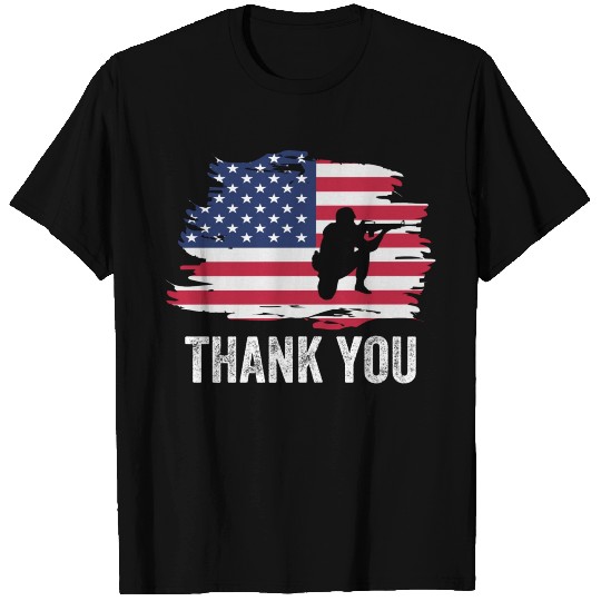 Thank You Us Flag Memorial Day T Shirts