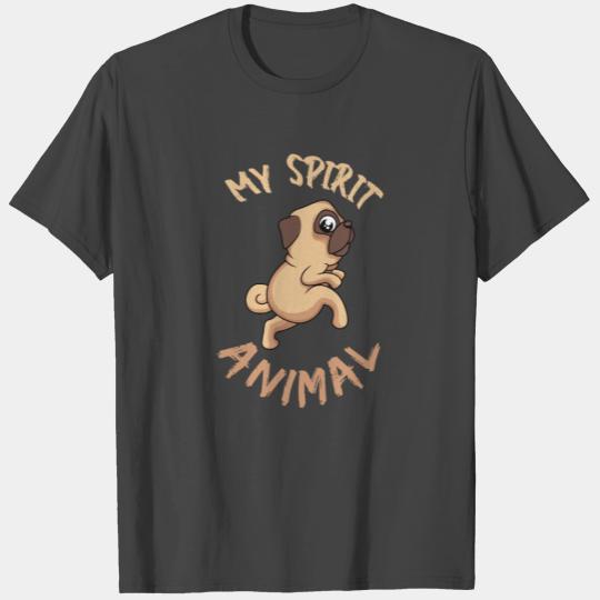 Funny Dog - My Spirit Animal Pug Mom and Dog Dad T Shirts