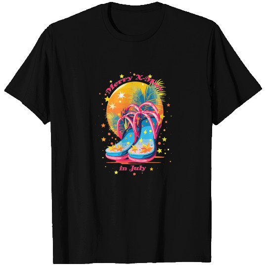 "Beach Bound Booties | "Christmas in July" Flip T Shirts