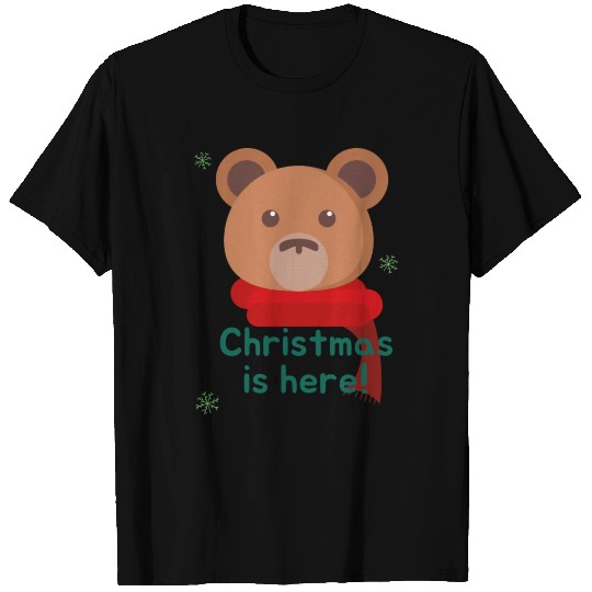 Brown Bear Merry Xmas Funny Gift green T Shirts