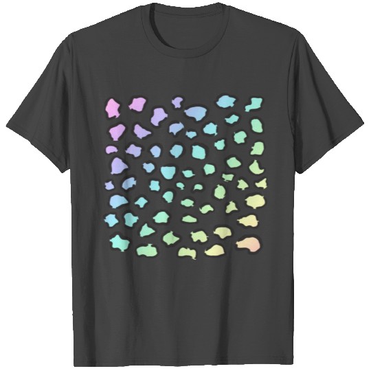 Pastel Rainbow Leopard Pattern gift T Shirts