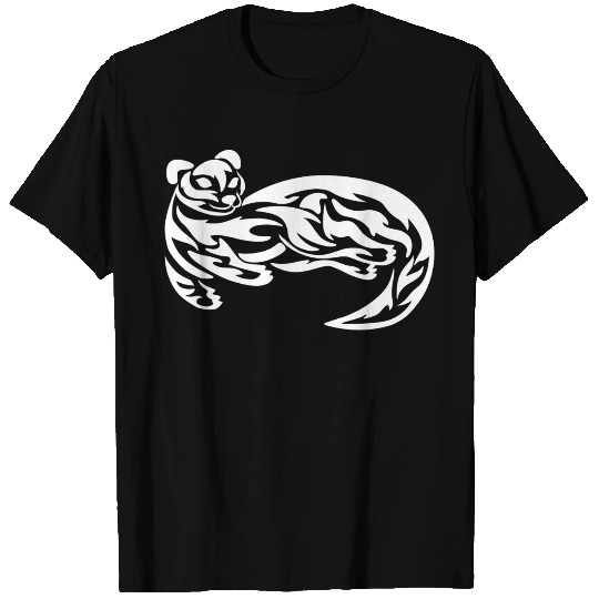 Tribal Otter Tattoo green T Shirts