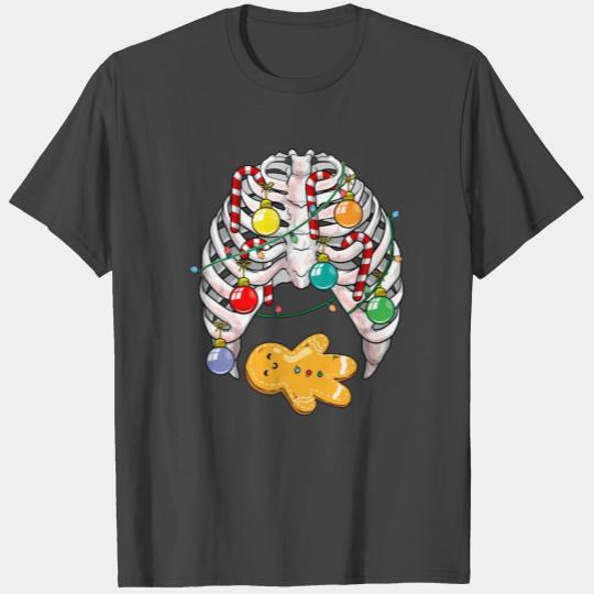 Gingerbread Man X Ray Skeleton Bones Christmas T Shirts