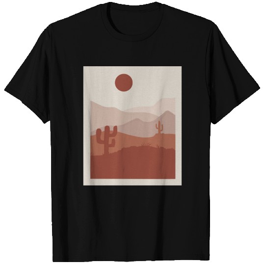 desert sand and sun orange and gray T Shirts