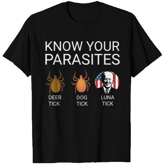 Know Your Parasites Anti Joe Biden T Shirts