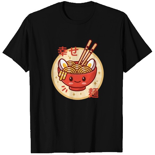 Kawaii Ramen Noodle Bowl Red T Shirts