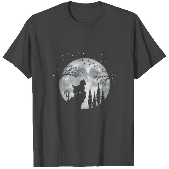 Yorkshire Terrier Full Moon At Night Pet Yorkshire T Shirts