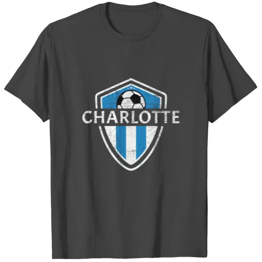 Charlotte 704 Jersey - Fan Badge Distressed T Shirts