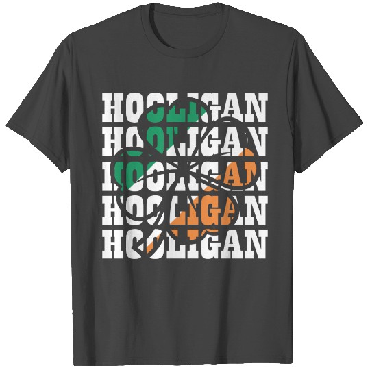 Hooligan Irish Flag Clover Leaf T Shirts
