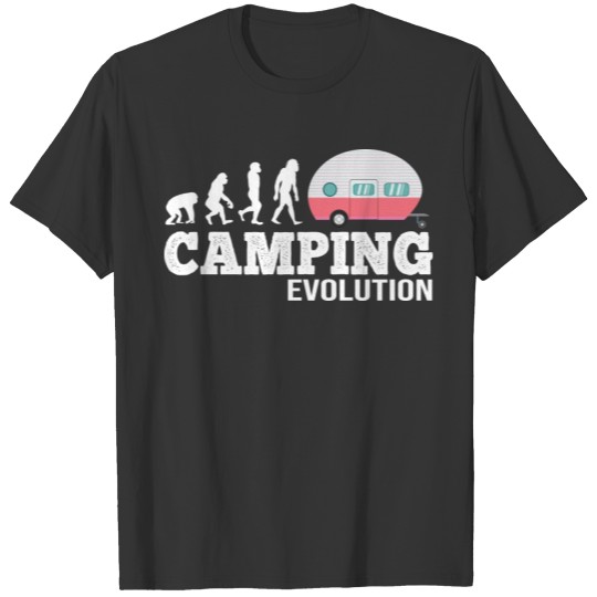 Cute Camping Girls Evolution Camper Van Woman T Shirts