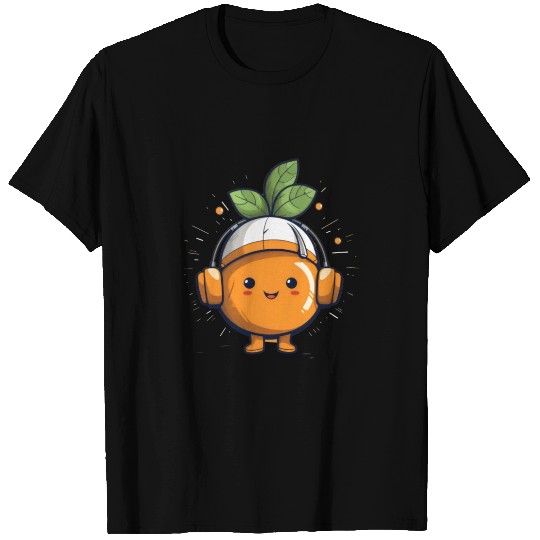 Orange Fruit Fruitarian Funny Cute Party Music T Shirts