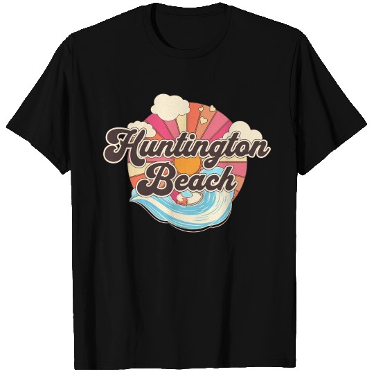 Huntington Beach California Retro T Shirts