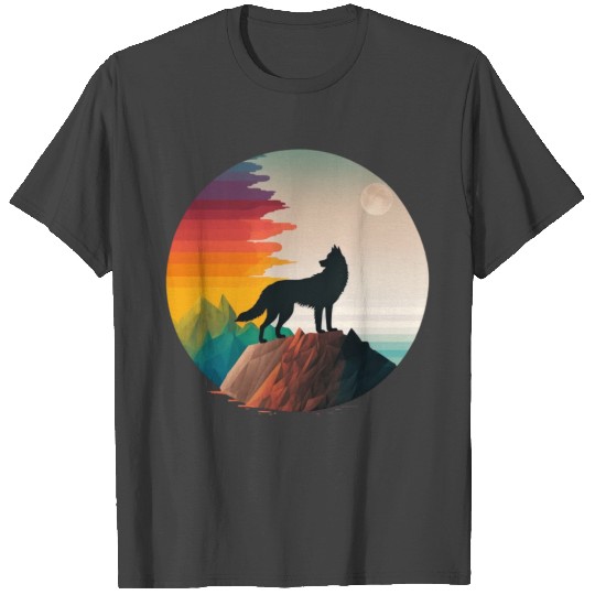 LGBTQIA+ Majestic wolf on the mountain top T Shirts