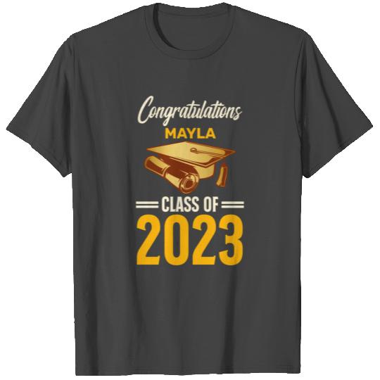 Congratulations Mayla Class Of 2023 Comcet Exercis T Shirts
