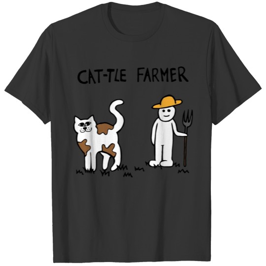 Cattle Cat Farmer T Shirts