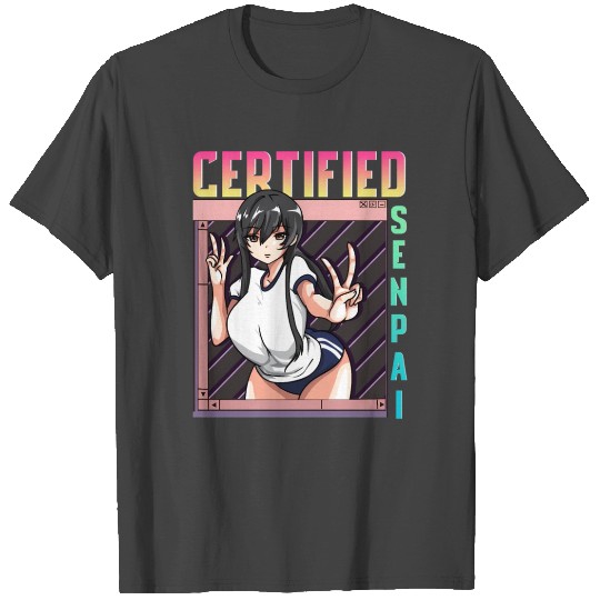 Certified Senpai Aesthetic Anime Japanese Manga T Shirts