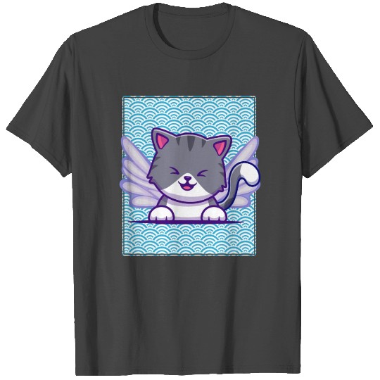 Fairy T Shirts, Happy Fairy Cat Fairycore Grunge T Shirts