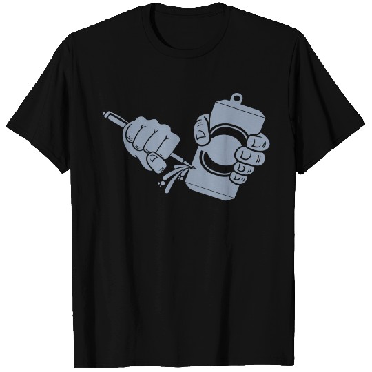 Beer canned beer can piercing T Shirts