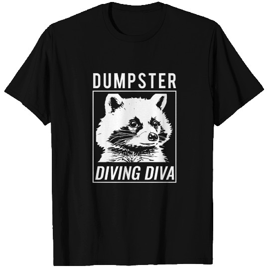 Raccoon Lover Trash Picking Dumpster Diving Trash T Shirts