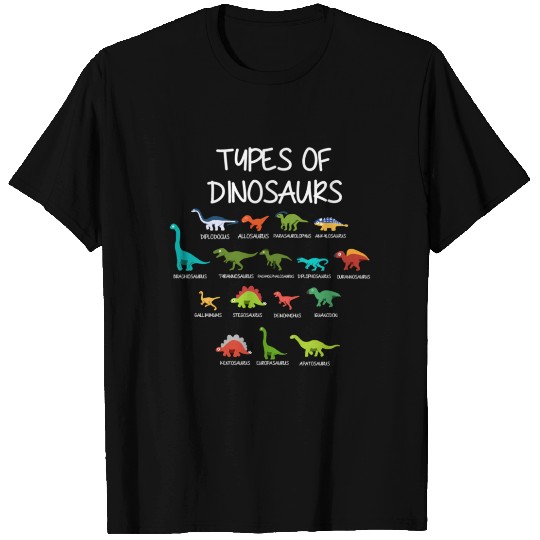 Types Of Dinosaurs - Learn Your Dinosaurs For T Shirts